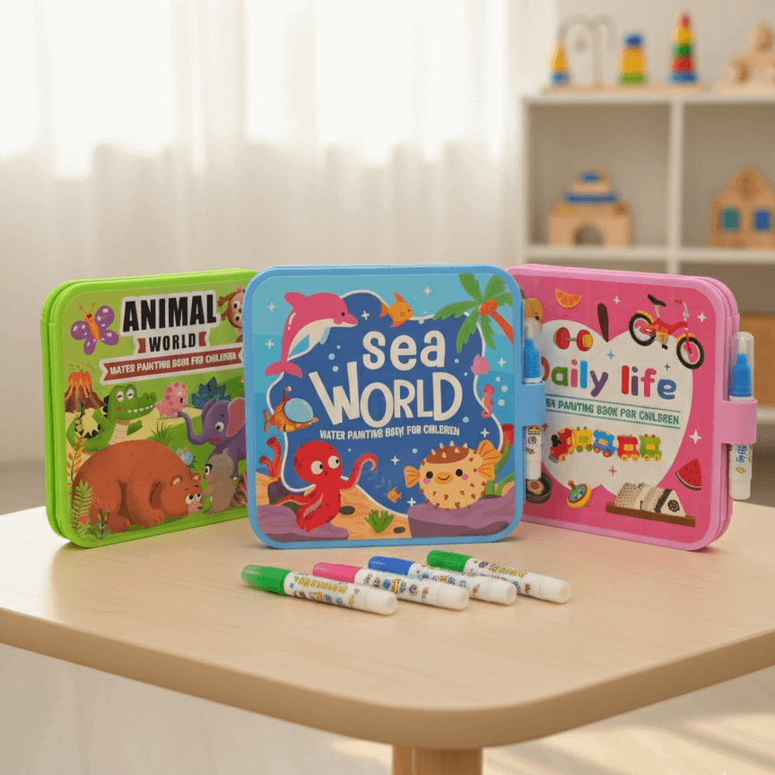 MagicInk™ Mess-Free Coloring Book + Magic Marker