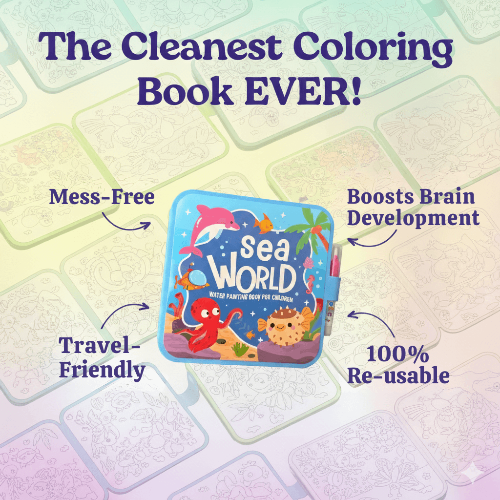 MagicInk™ Mess-Free Coloring Book + Magic Marker