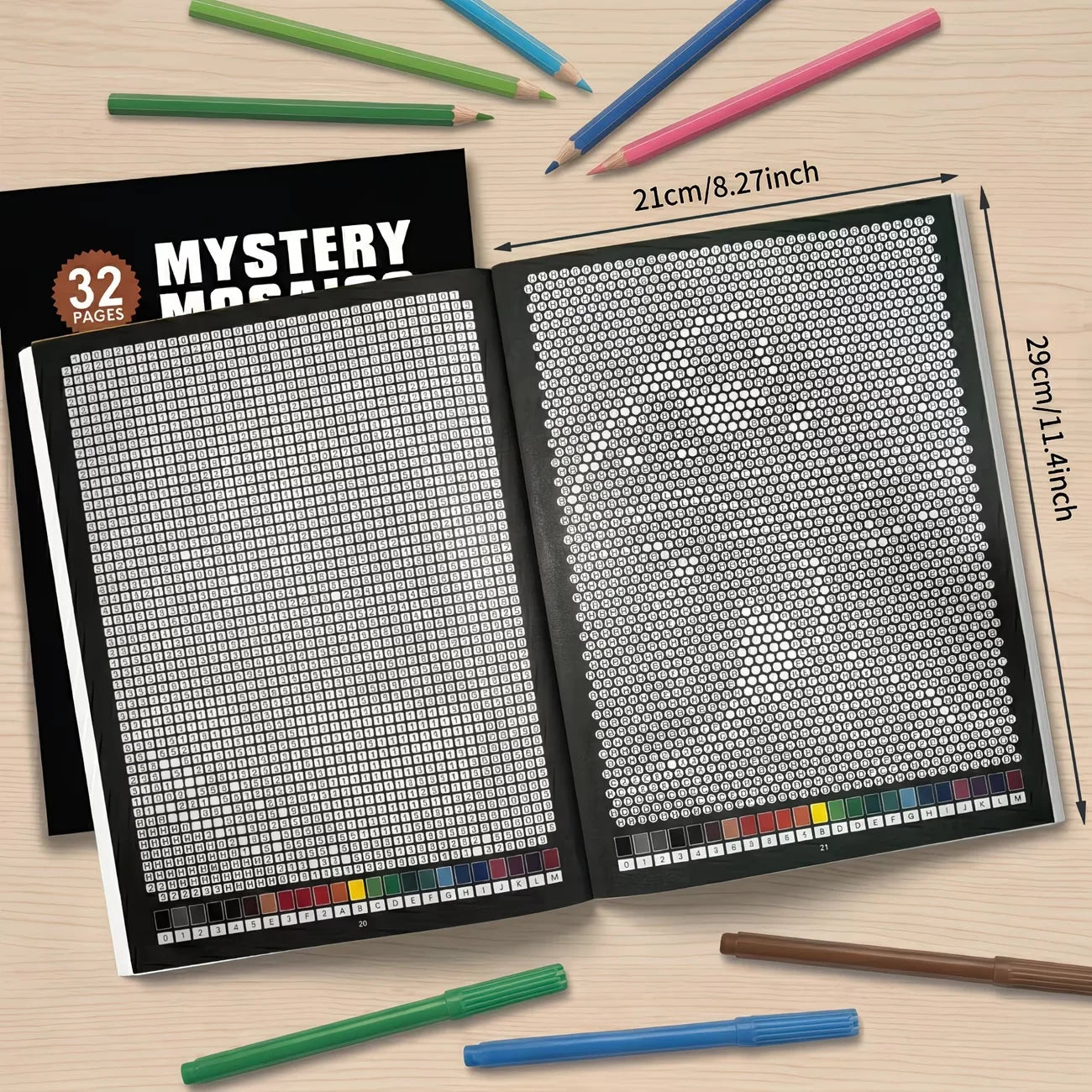 Mystery Mosaics Color by Number Coloring Book