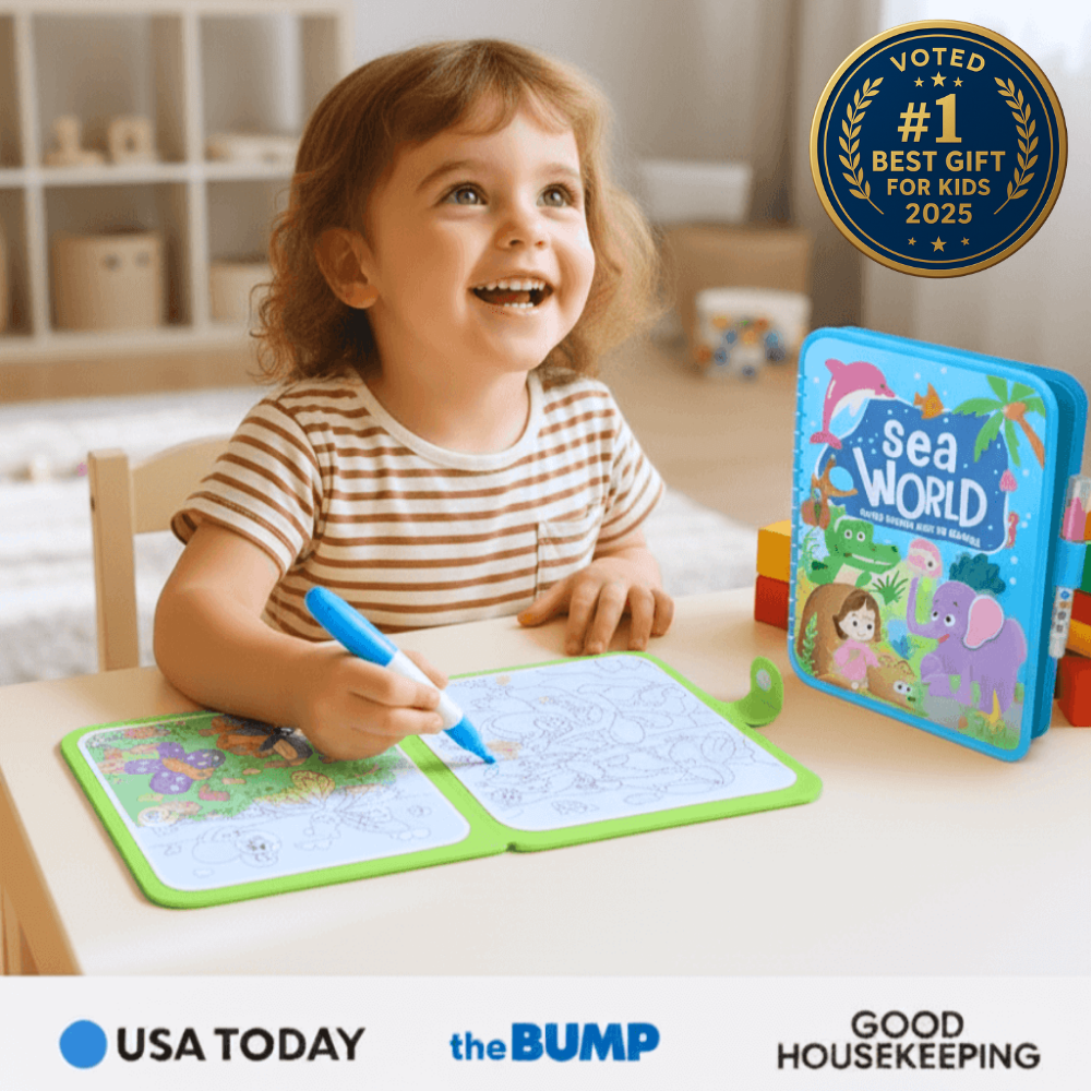 MagicInk™ Mess-Free Coloring Book + Magic Marker